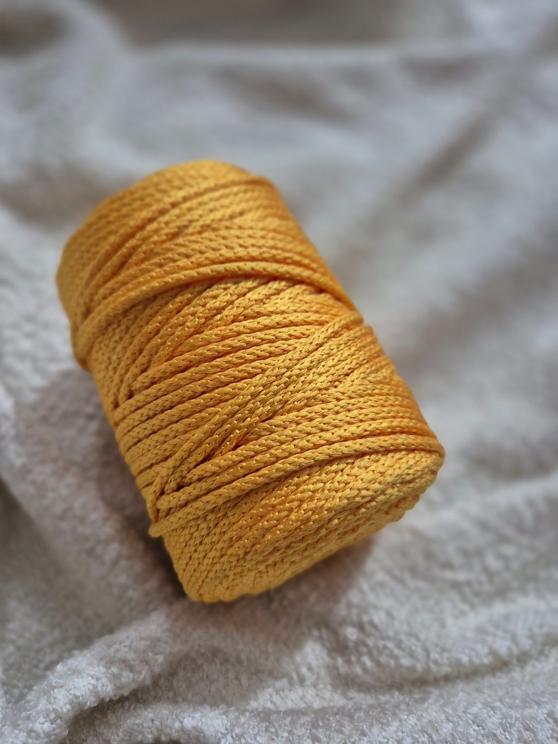 3mm Mustard Yellow Chain Braided