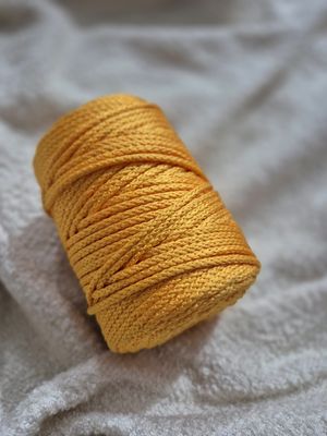3mm Mustard Yellow Chain Braided