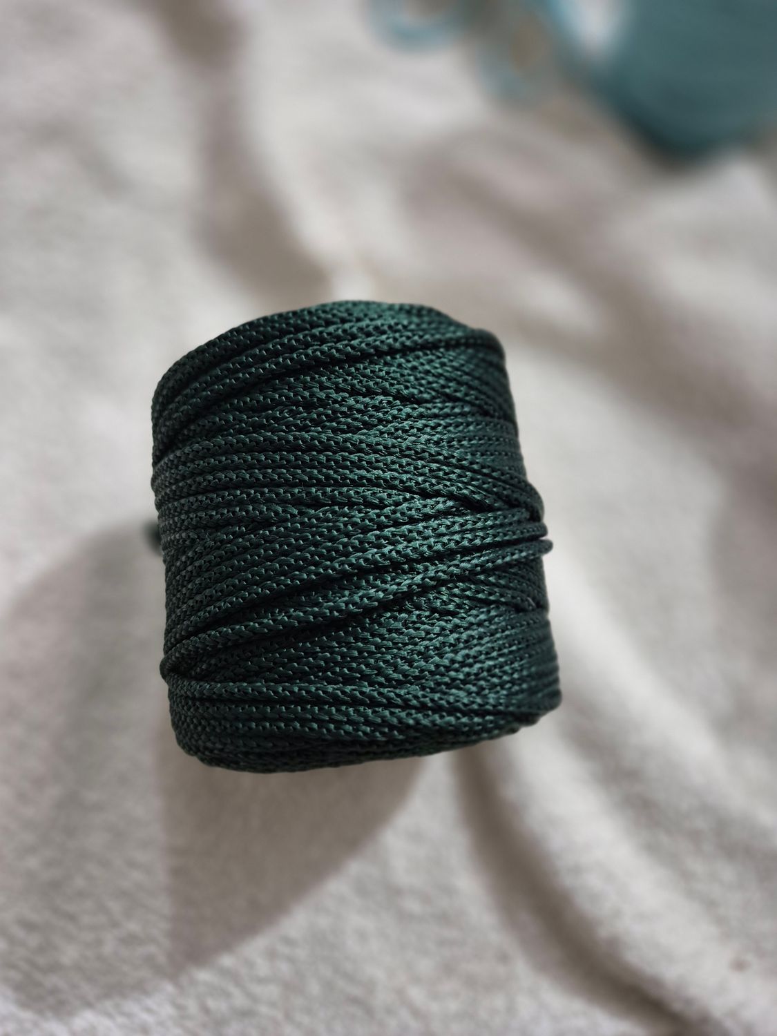 4mm Pine Green Chain Braided