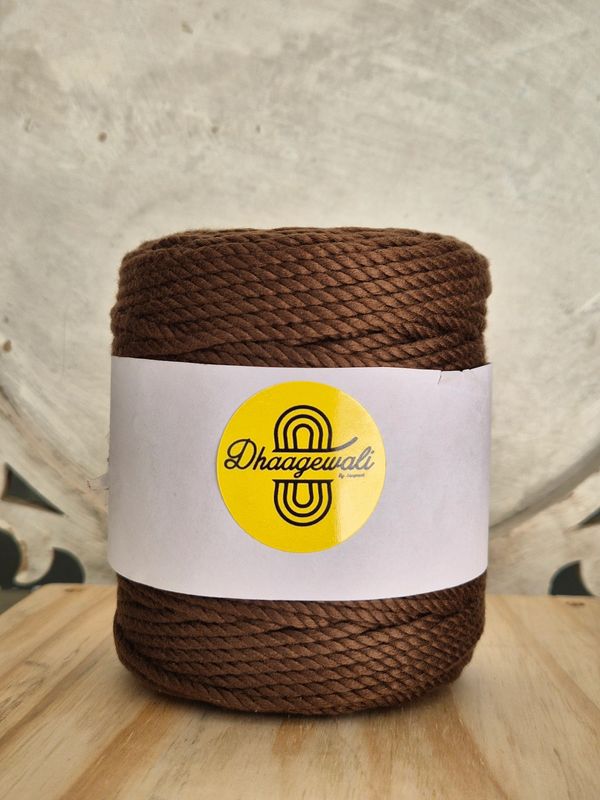 3mm Dark Brown Twisted