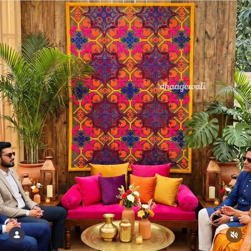 Phulkari Wallhanging /Geometrical wallhanging