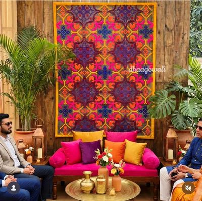 Phulkari Wallhanging /Geometrical wallhanging