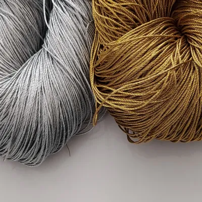 Gold and Silver Zari - Twisted 1mm Thread
