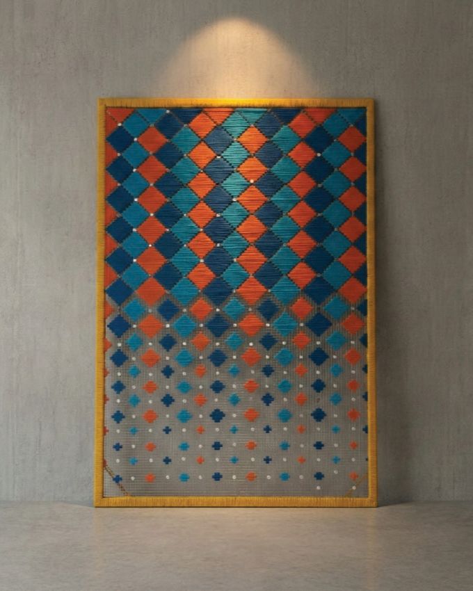 Phulkari Wallhanging /Geometrical wallhanging