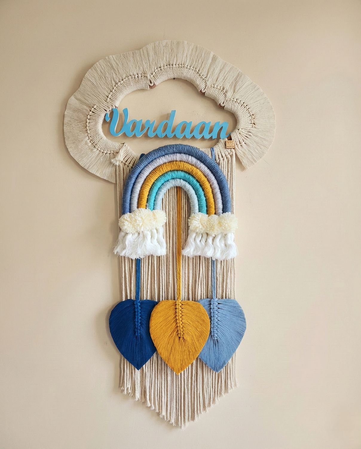Beautiful Cloud Macrame Nameplate