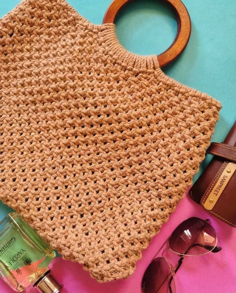 Handmade Macrame Cotton Tote Bag