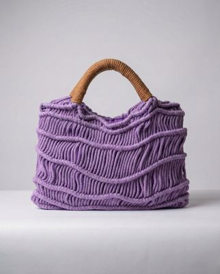 Handmade Macrame Wave Tote Bag