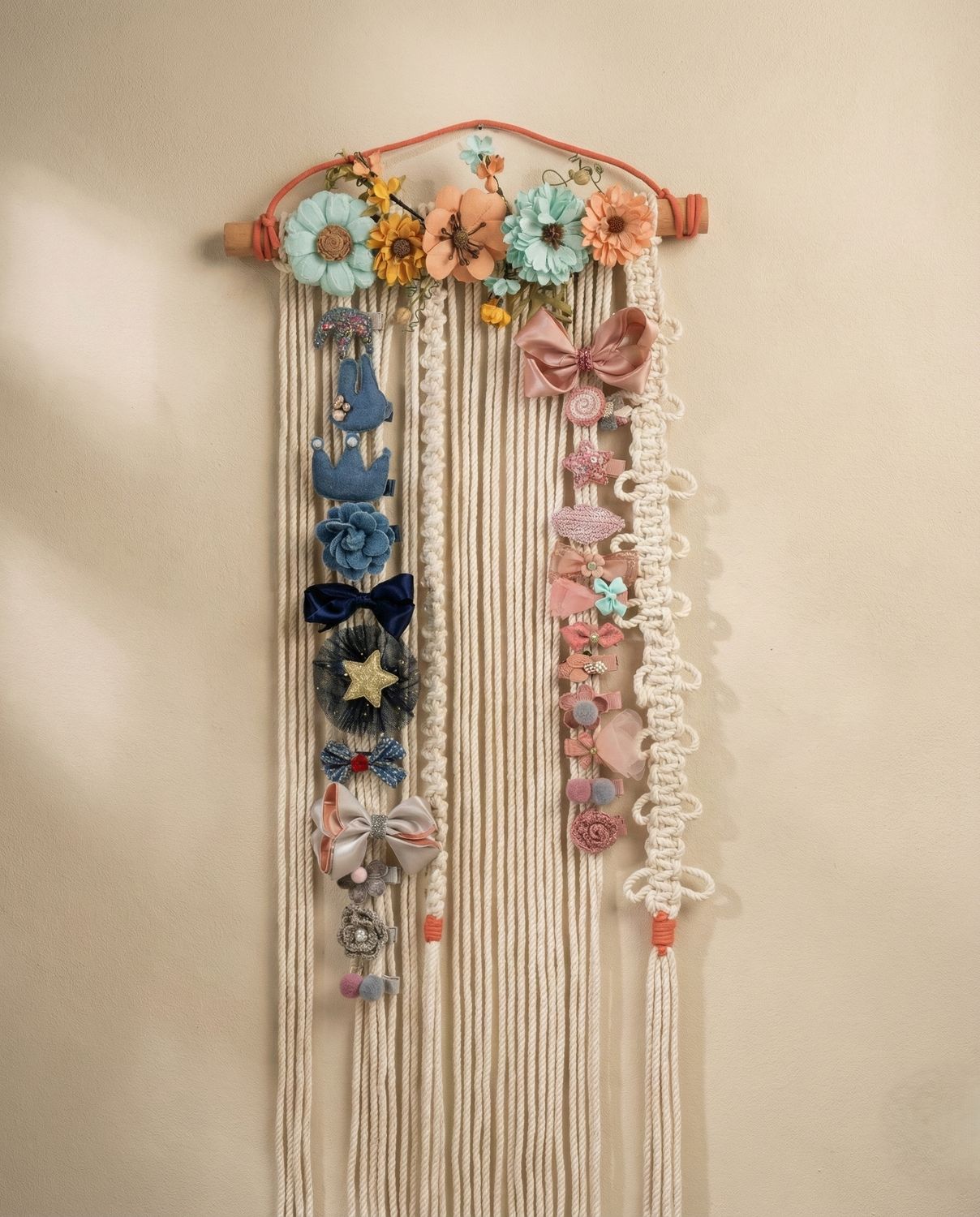 Macrame Accessory holder/ Clip Holder