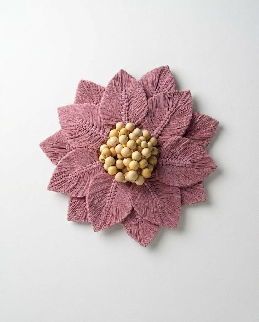 Unique Handmade Macrame Flower Wall Hanging