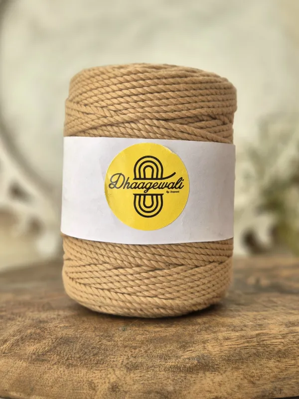 2mm Biscuit Twisted Macrame Cord