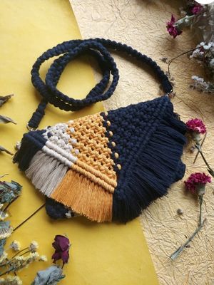 Handmade Macrame Cotton Sling Bag