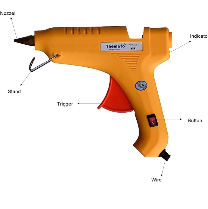 High-performance glue gun for wood, plastic, and home repairs