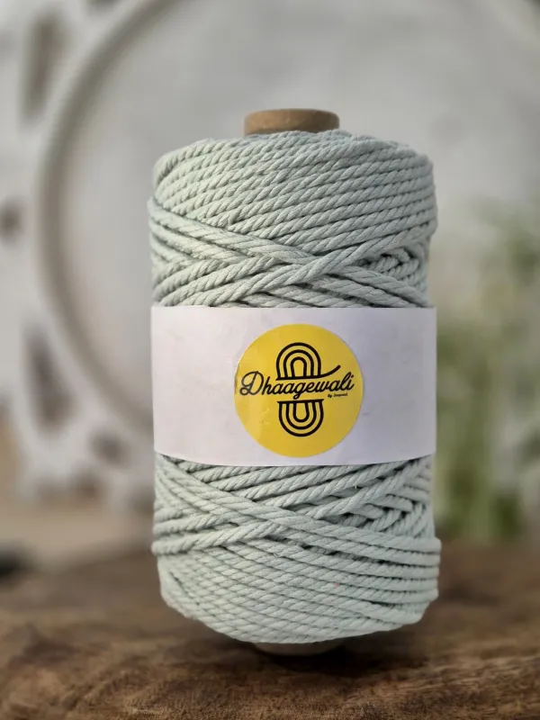 4mm Soft Cyan Twisted