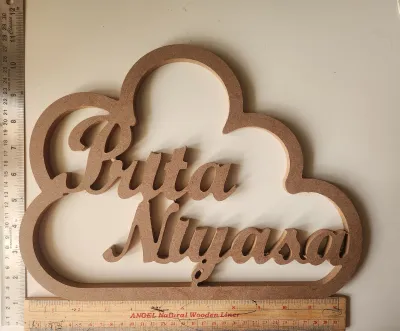 Customize Name Cloud Mdf Cutout