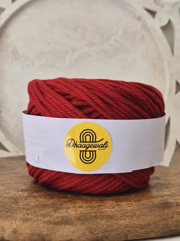 4mm Crimson Red Twisted