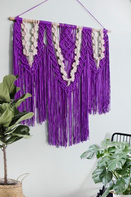 Macrame Purple WallHanging