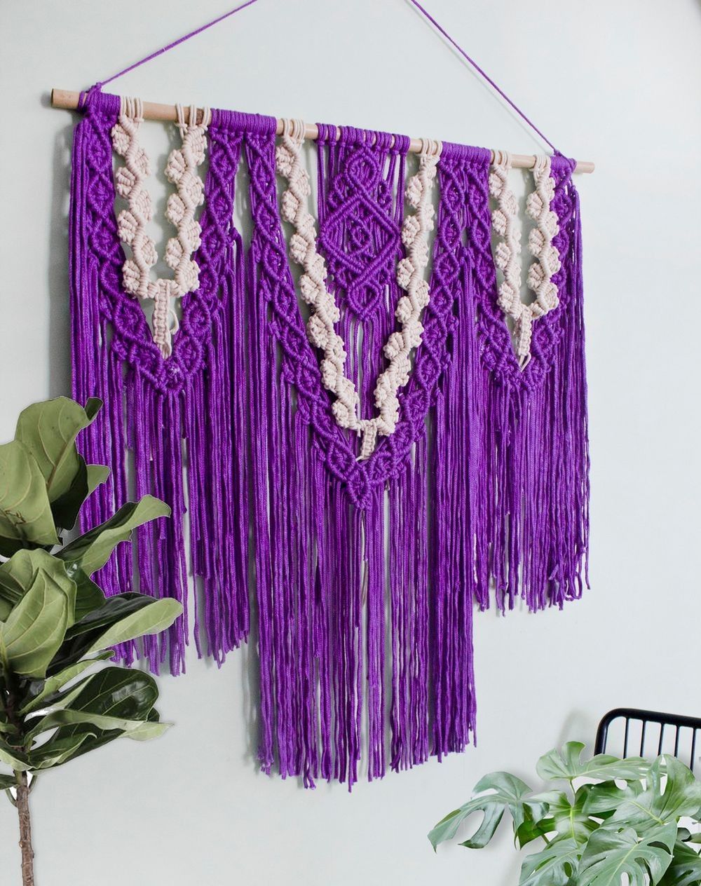 Macrame Purple WallHanging