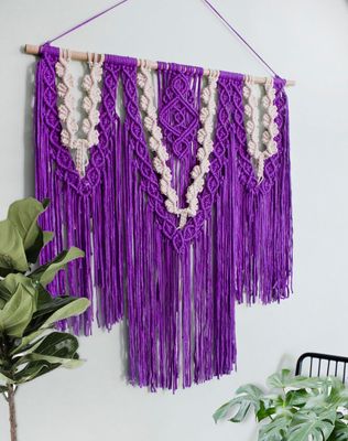 Macrame Purple WallHanging