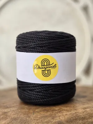 3mm Black Twisted
