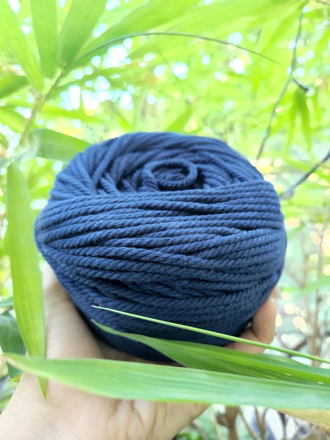 4mm Dark Navy Blue Twisted