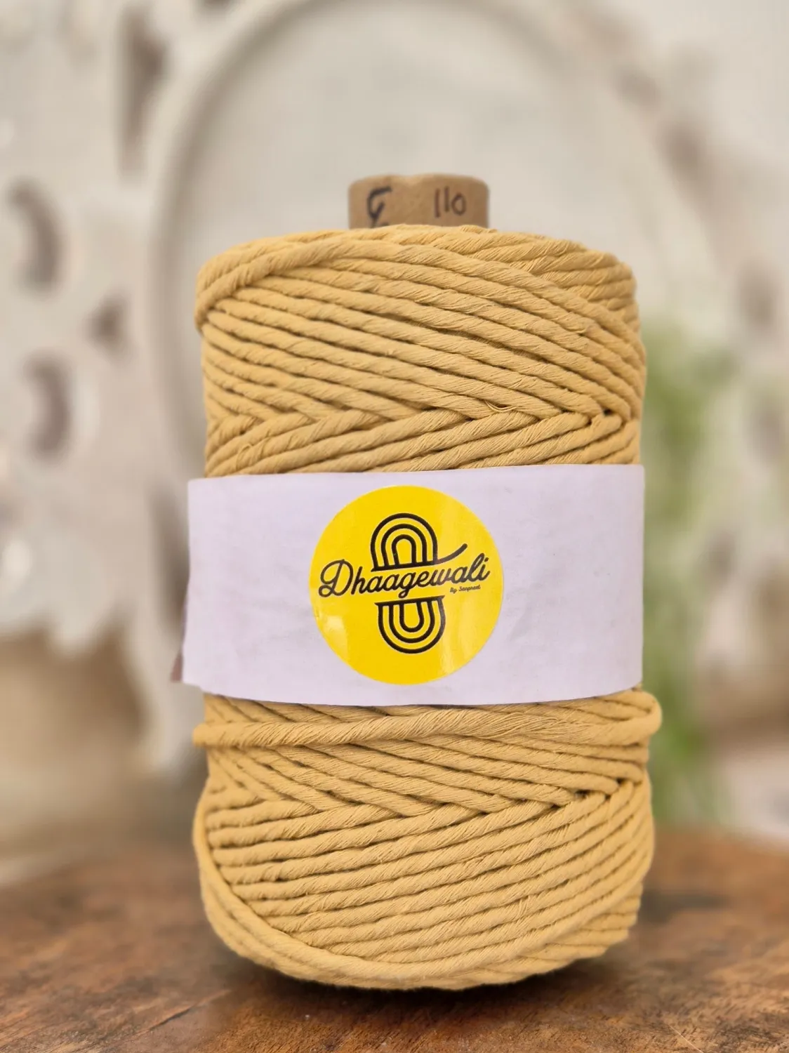 3mm Lime Yellow Single Ply Macrame Cord