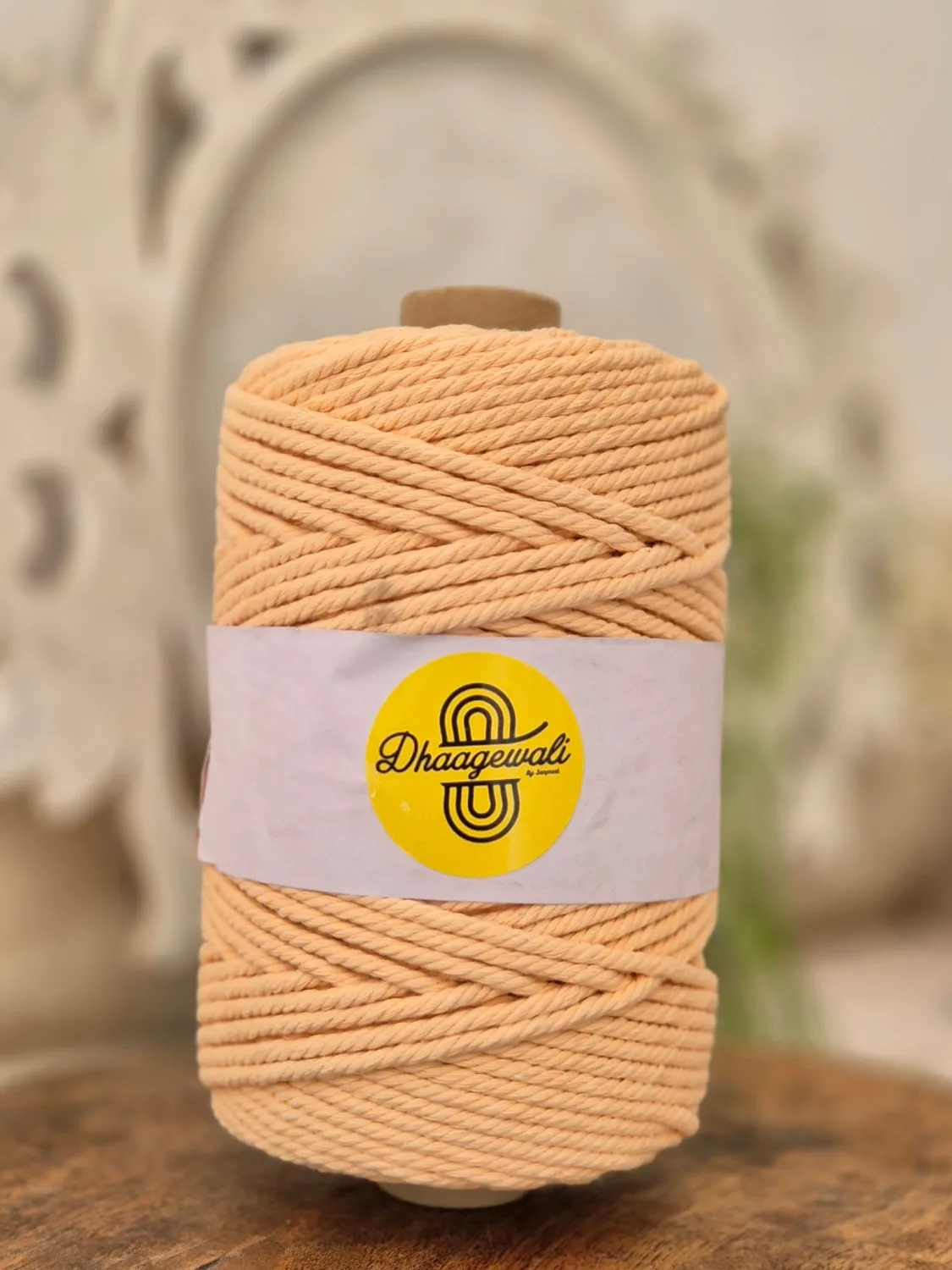 3mm Butterscotch Twisted Macrame Cord