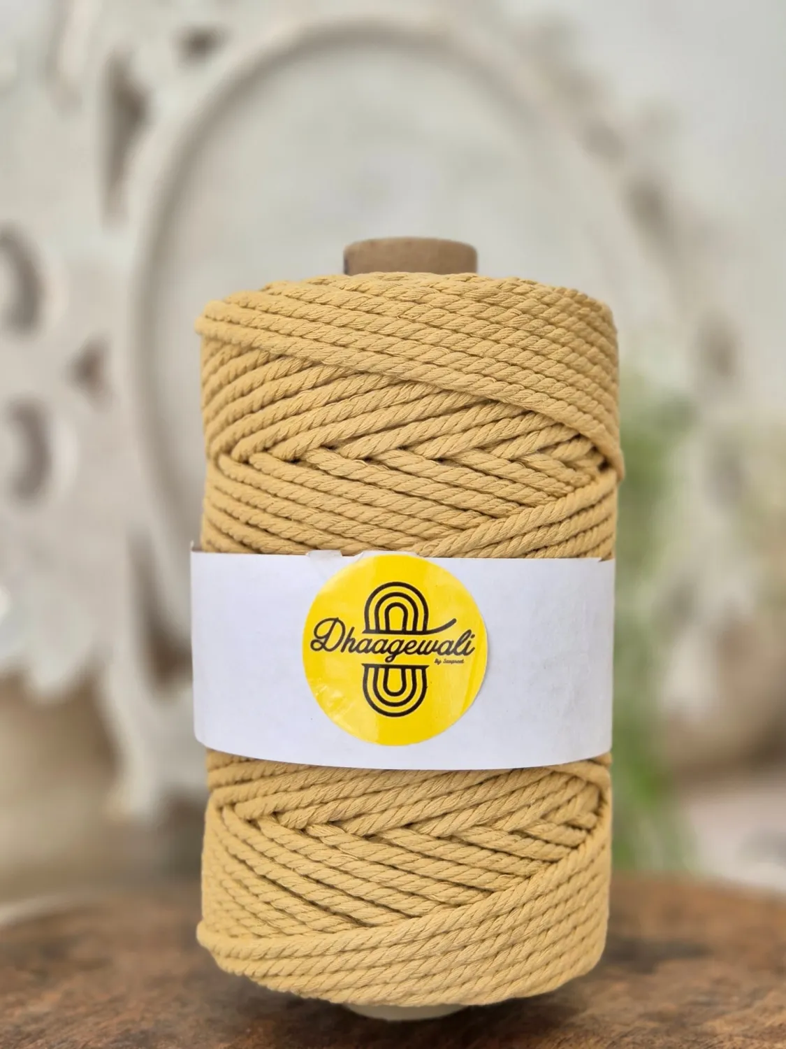 4mm Lime Yellow Twisted