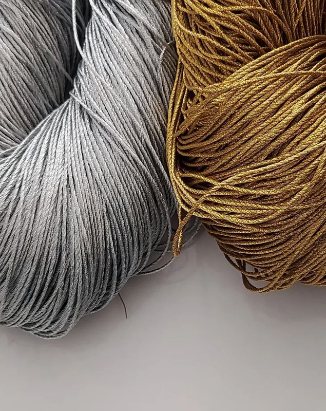 Gold and Silver Zari - Twisted 1mm Thread