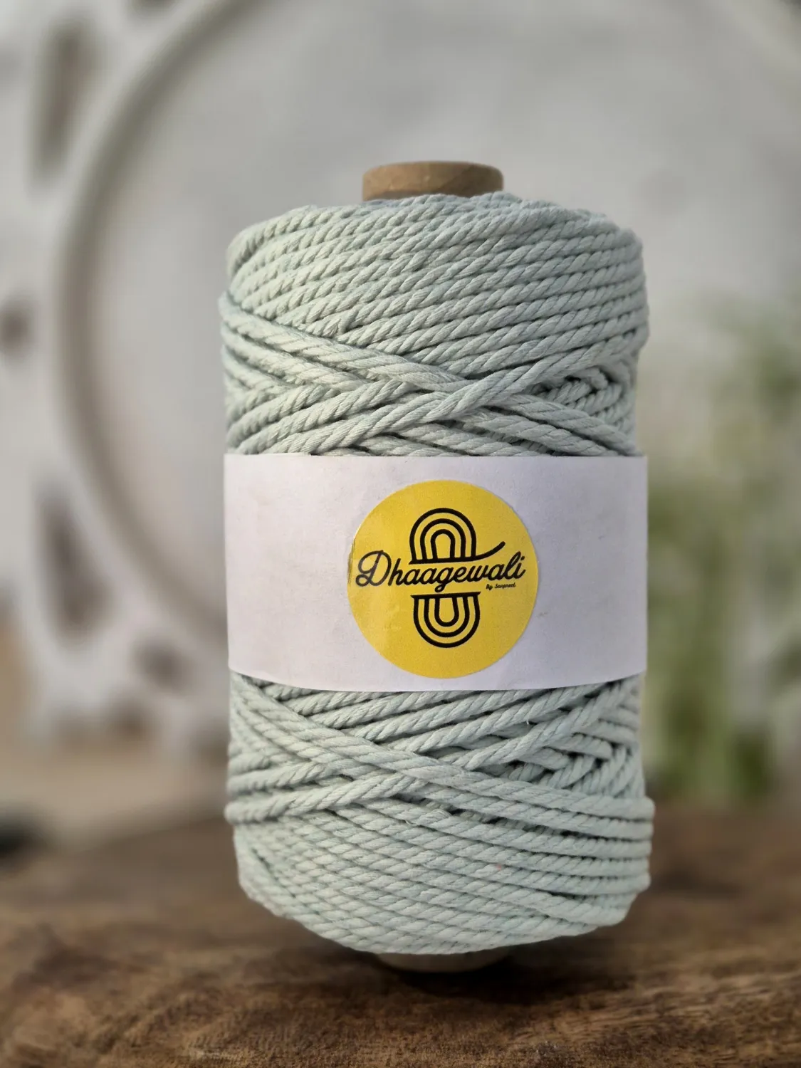 4mm Soft Cyan Twisted