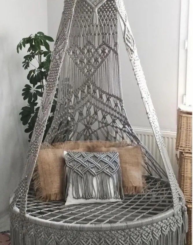 Handmade Macrame Swing for Living Room