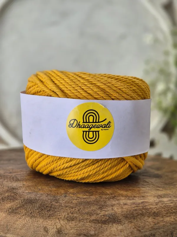 4mm Mustard yellow Twisted