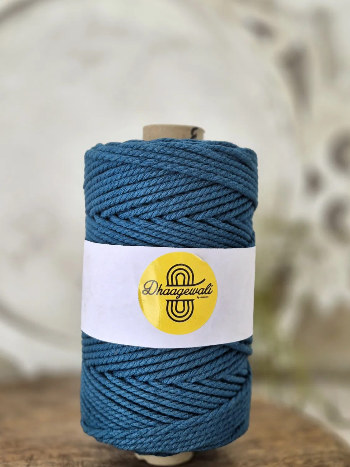 4mm Peacock Blue Twisted giant