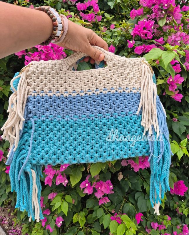 Luxury Handmade Macrame Fringe Bag