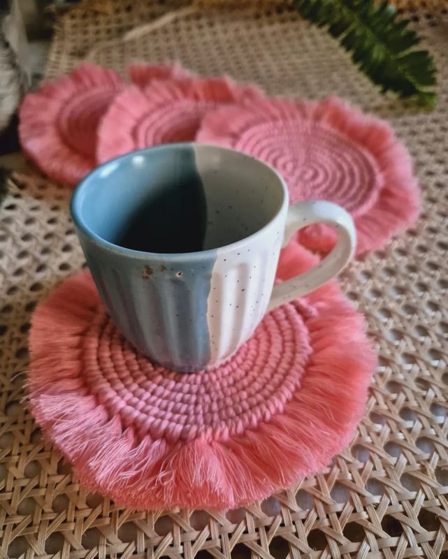 Handmade Cotton Macrame Coasters