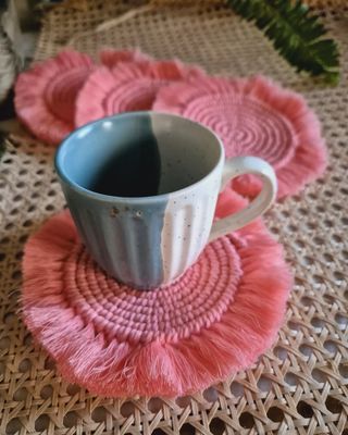 Handmade Cotton Macrame Coasters