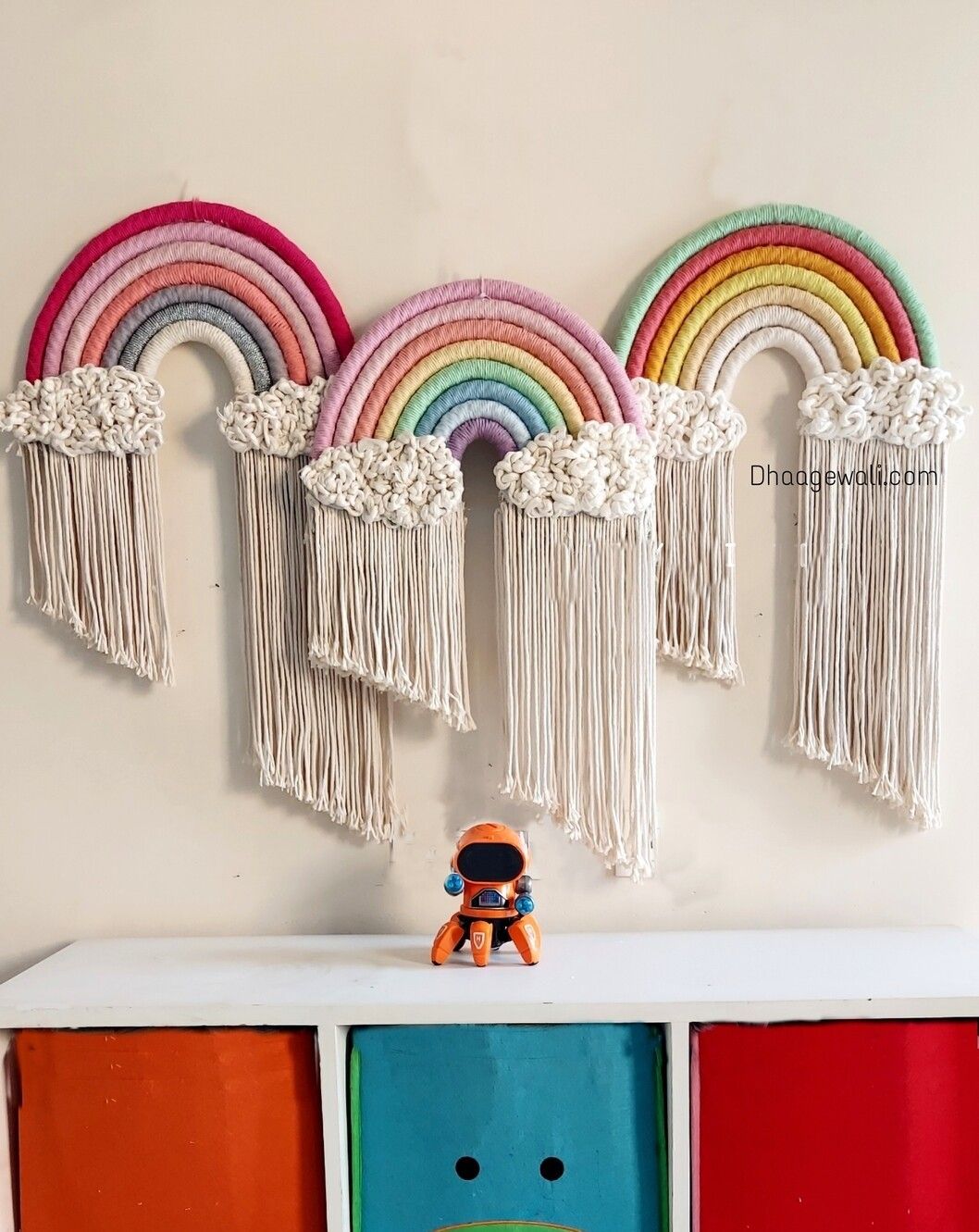 Unique Tail Rainbow Macrame Wall Decor