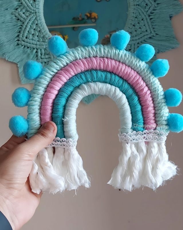 Pompom Rainbow Wall Hanging