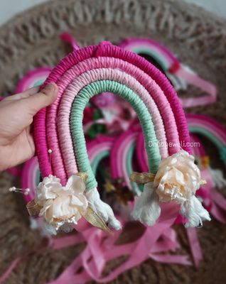 Macrame Rainbow Clip Hanger