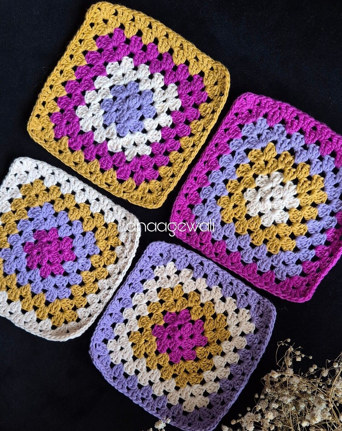 Handmade Square Crochet Patches