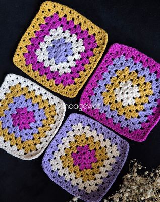 Handmade Square Crochet Patches