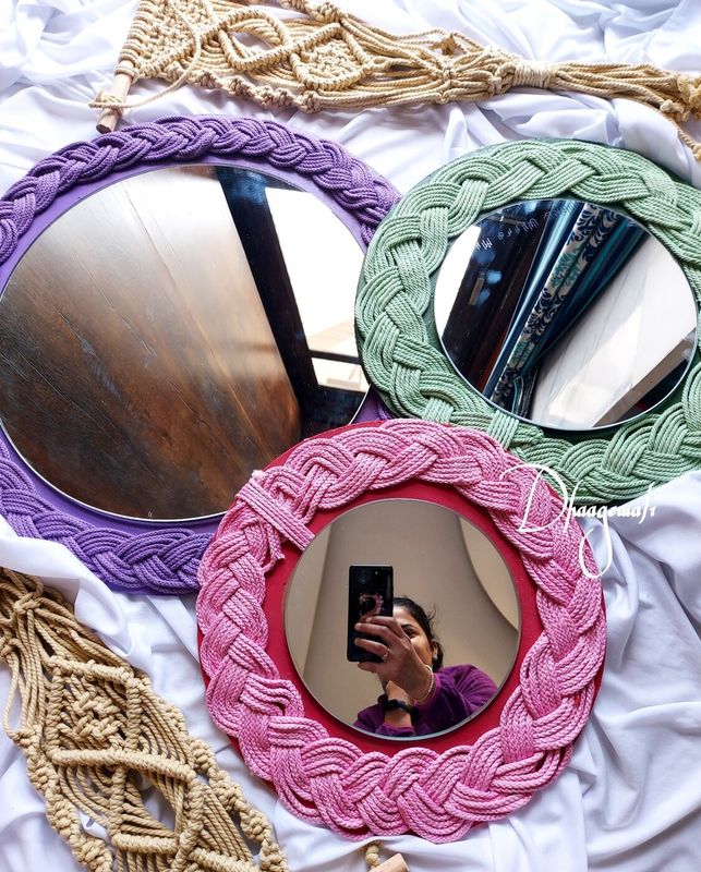 Macrame Braided Wall Mirror