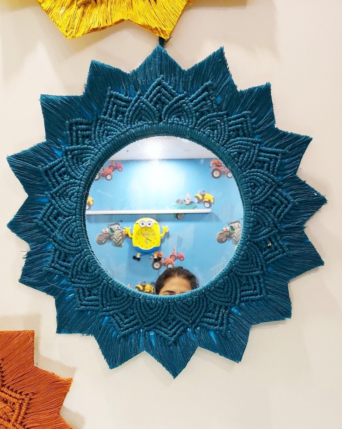 Macrame Double Hitch Mirror