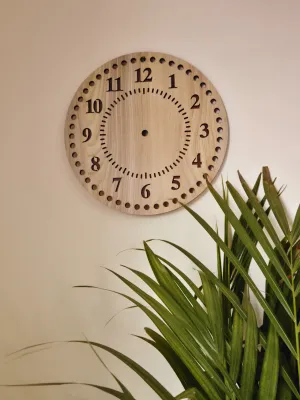 Premium Numeric Wood Cutout Clock