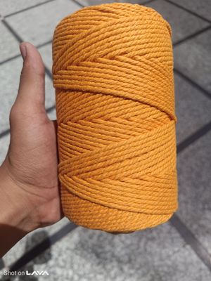 2mm Mustard Yellow Twisted Macrame Cord