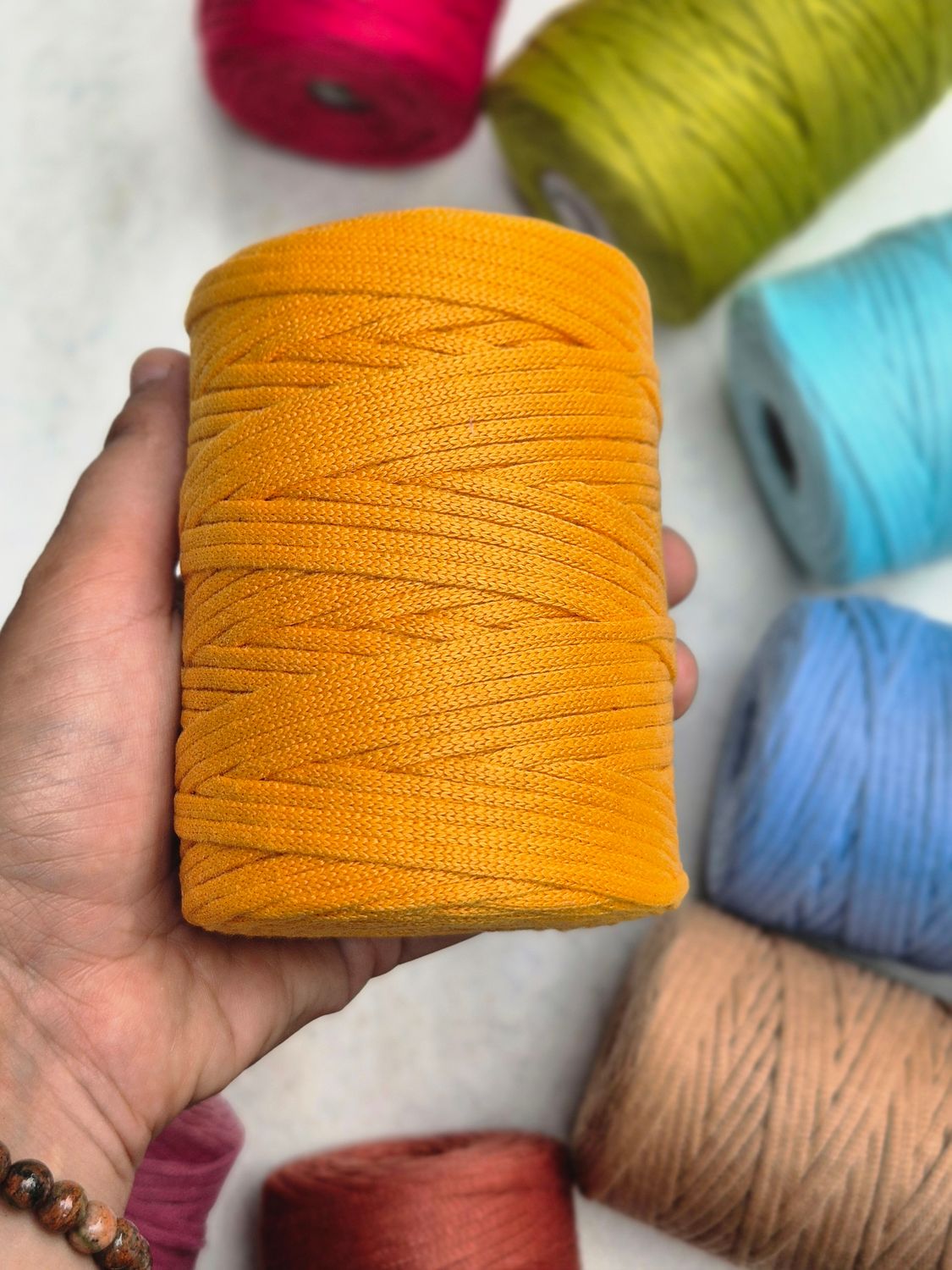 2mm Mustard Yellow Polyster Roll 2mm Mustard Yellow Polyster Roll