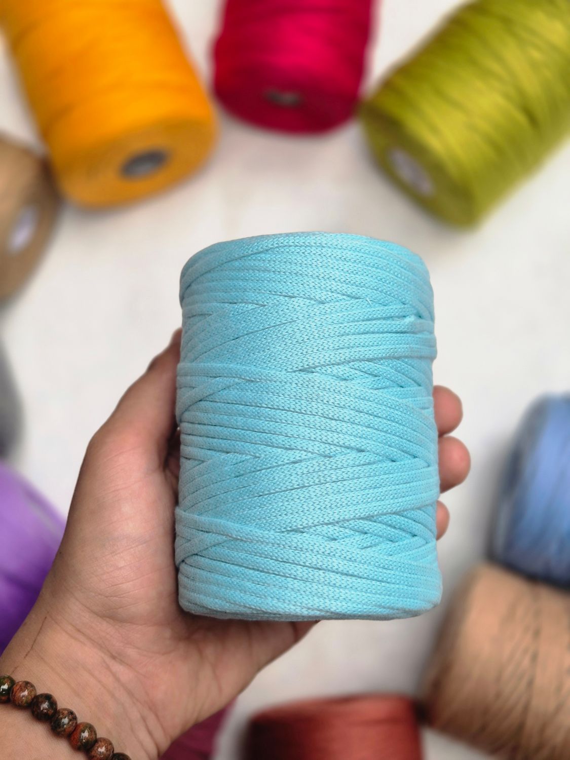 3mm Tarquise Blue Polyster 3mm Tarquise Blue Polyster