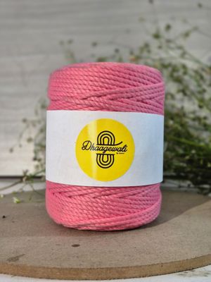 2mm Focaccia Pink Twisted Macrame Cord – Soft &amp; Durable Craft Supply