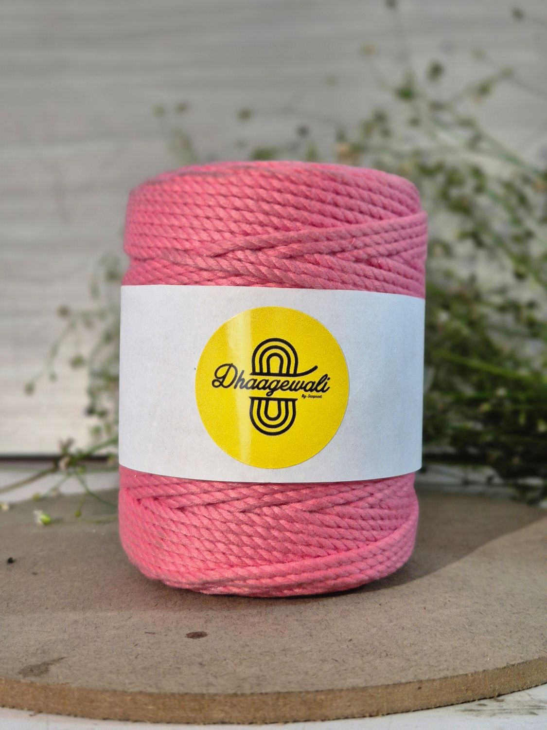 2mm Focaccia Pink Twisted Macrame Cord – Soft & Durable Craft Supply