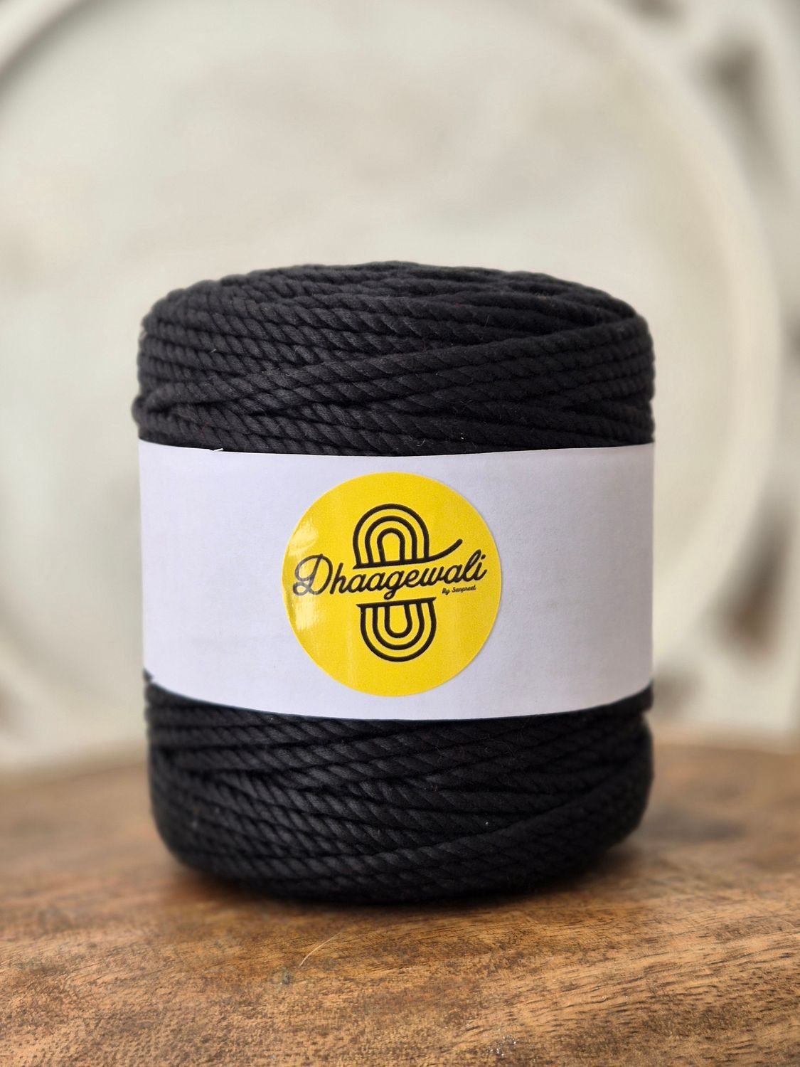 Premium 2mm Black Twisted Macrame Cord – Strong & Stylish