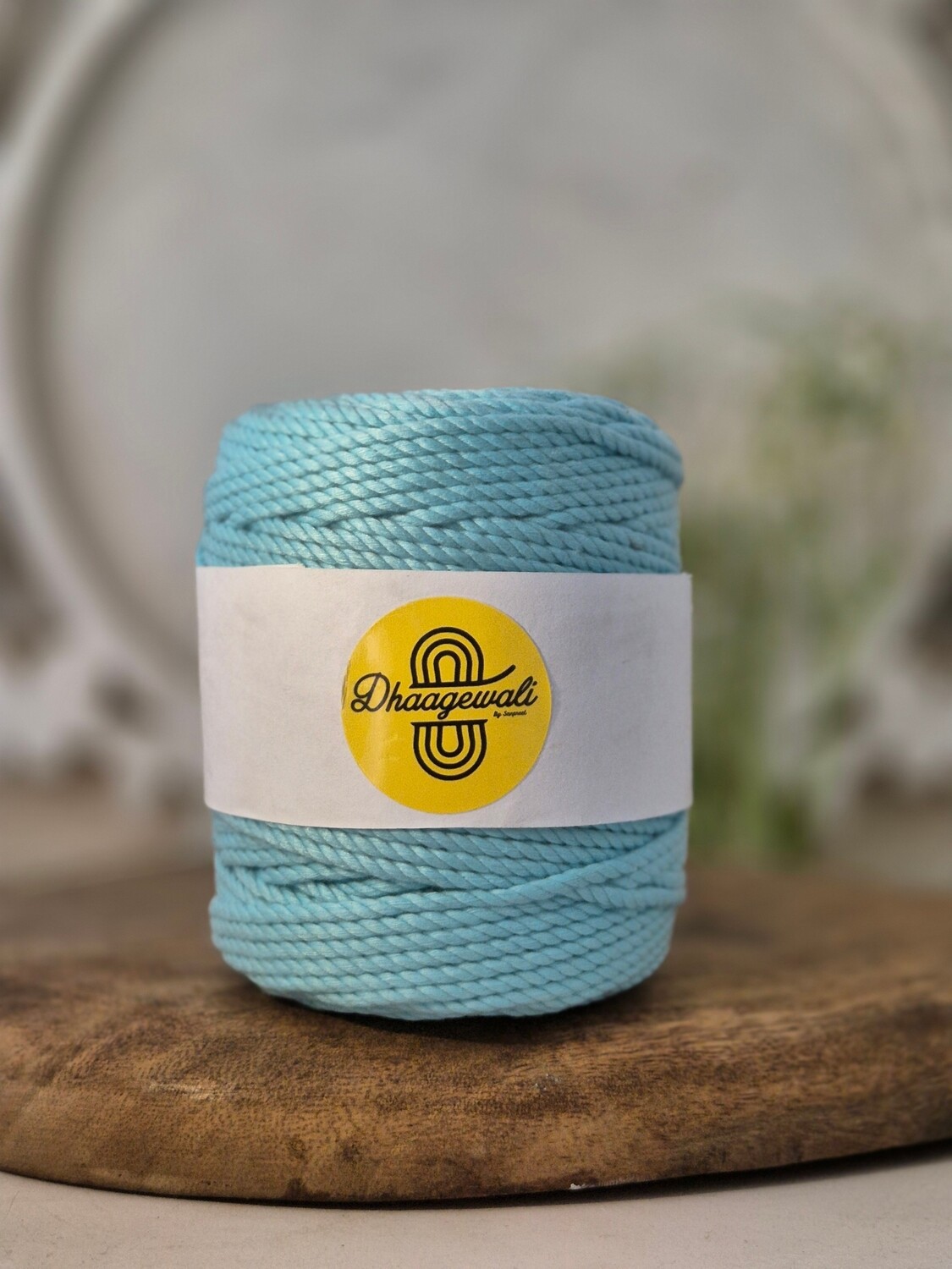 4mm Tarquoise Blue Twisted